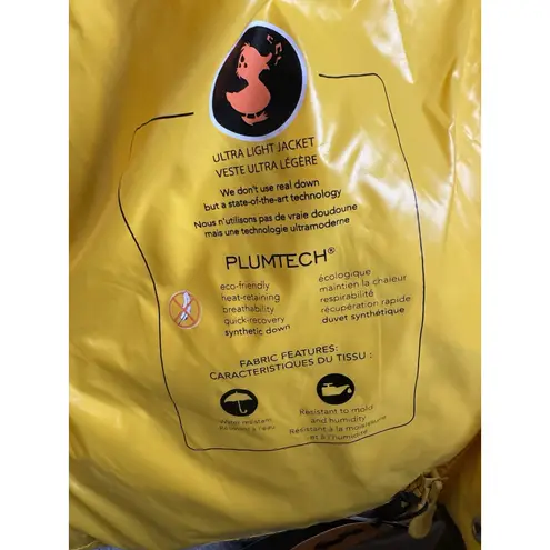 Save The Duck Luma Hooded Puffer Yellow/Black Unisex Jacket XL D3790U