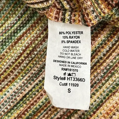 Haptics Multicolor Striped Pullover Size Small Orange