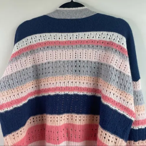 360 Cashmere  striped multi color sweater cardigan size small