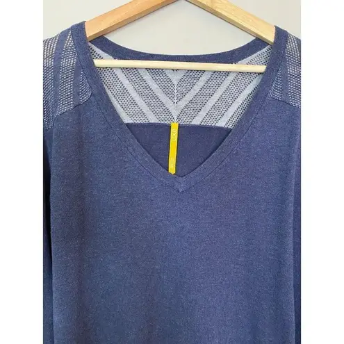 Lolë Lole Womens Sz Large Long Sleeve Mesh Knit V