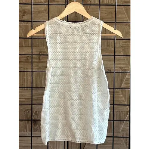 NWT Thakoon Womens Tank Top Small White Lace Crewneck Crochet Cottagecore