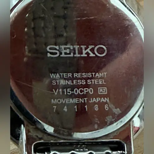 Seiko Tressia Solar Diamond Luxury Ladies Watch Pearl Dial Stainless Bracelet