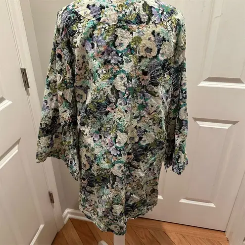 Plum Pretty Sugar Women's Floral Kimono Robe Multicolor Lightweight Purple Size undefined