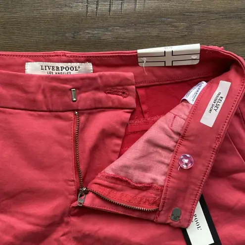 Liverpool Kelsey Trouser Short Womens Sz 28 Pink Casual Summer Essential Chino