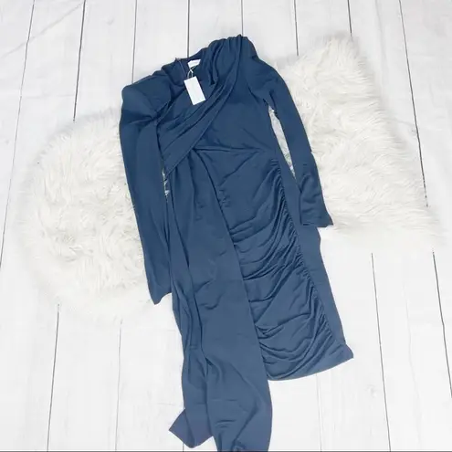 Bianca and Bridgett Dakota Bodycon Ling Sleeve Navy Blue Dress Size 8 NEW