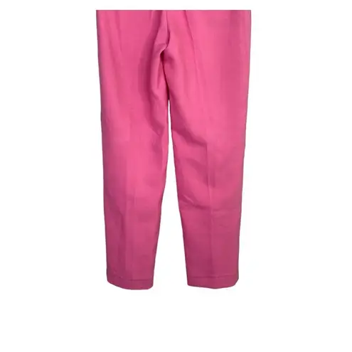 ZARA  Pleated Stretch Knit High Waist Slim Fit Casual Trousers Pockets S Pink