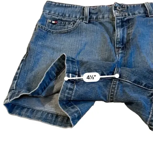 Tommy Hilfiger Vintage Medium Wash High Rise Denim Shorts Sz 8
