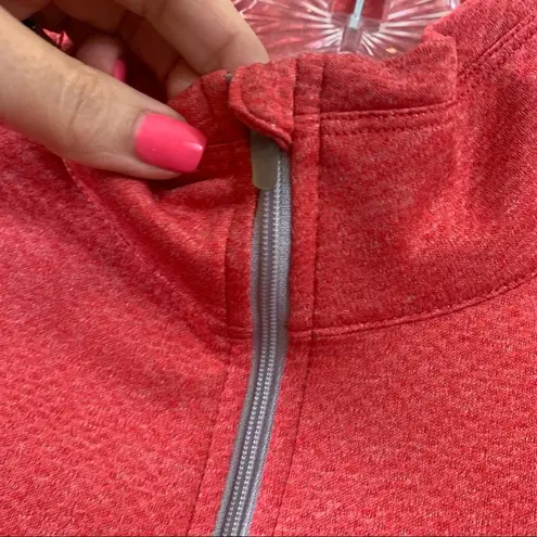 Nike  Dri-Fit Red Zip-Up Jacket Gray Trim Detail