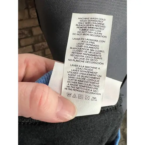 sweatshirt snowflake black white blue grannycore Size XL