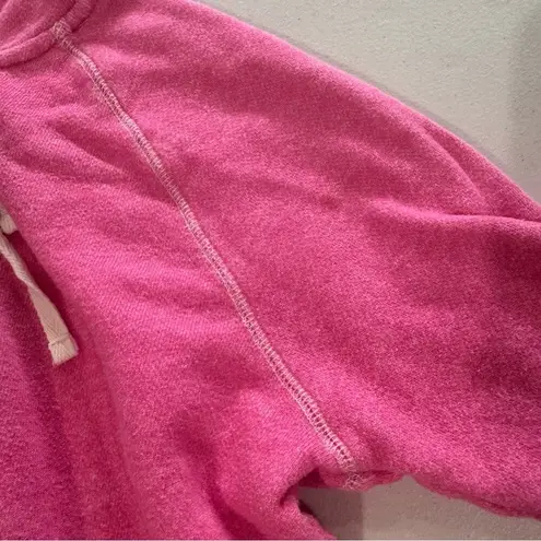 Caslon Pink Cotton Full Zip Hoodie Women’s Size Medium 3/4 Sleeve Terry Cloth