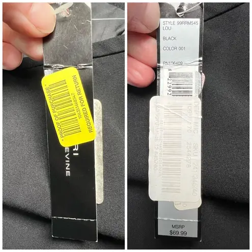 Tahari Arthur S. Levine Pleated Hem Black Pencil Skirt 12❗️FLAWED❗️