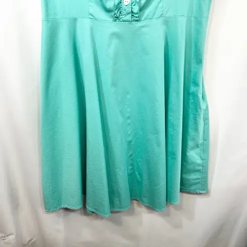 Wedtrend 3XL Dress Teal Green Ruffle Heart Button Flare Shirt Dress Kawaii 906 Size undefined
