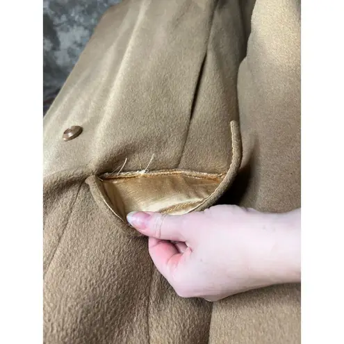 Rosewin wool coat overcoat vintage 60s long union made camel double breasted Tan Size XL