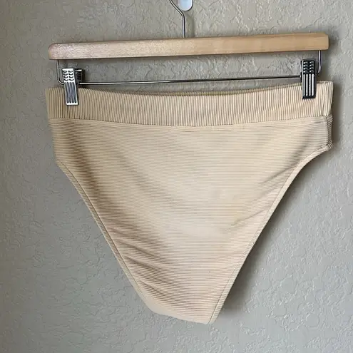 Zulu & zephyr yellow cream signature skimpy ribbed high waisted swim suit Size M - Image 13