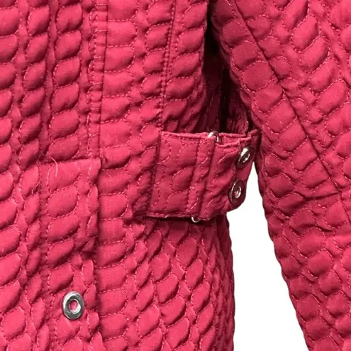 Gallery Women's Size XL Red Lightweight Quilted Jacket Coat Utility Barn Jacket