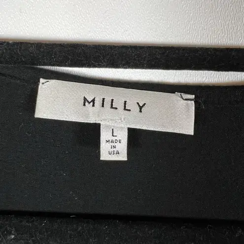 Milly Black Long Sleeve Shirt Front Patch And Pocket Women’s Size Large Designer