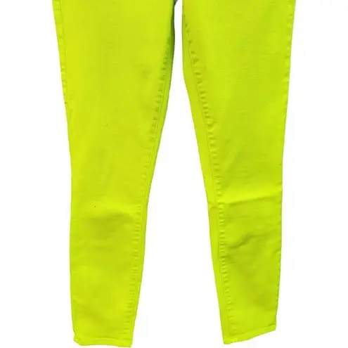 L'Agence NWT  Womens Size 25 Margot High-Rise Ankle Skinny Neon Green Jeans