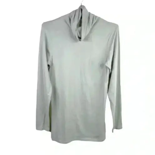 Universal Standard  Light Gray Jersey Turtleneck‎ In Mineral Grey
