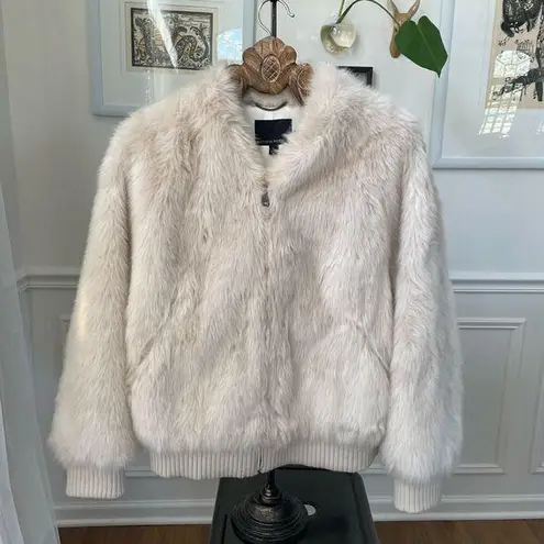 Banana Republic  Faux Fur Bomber Jacket Mob Wife L