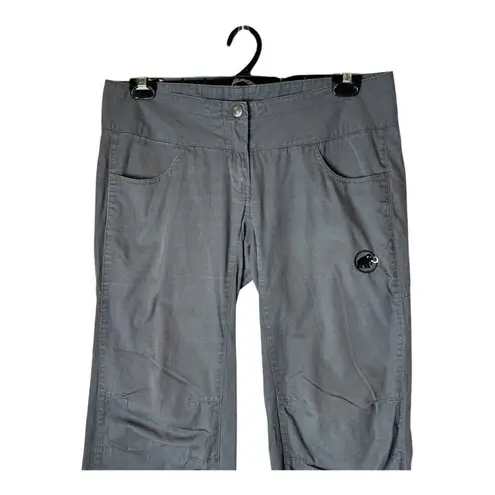 Mammut Pants Women 10 Gray Cotton Straight Leg Adjustable Hem Outdoor‎ Gorpcore