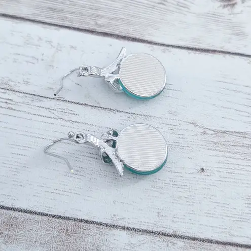 Vintage Light Blue/Turquoise Tone Dangle Earrings For Pierced Ears Blue