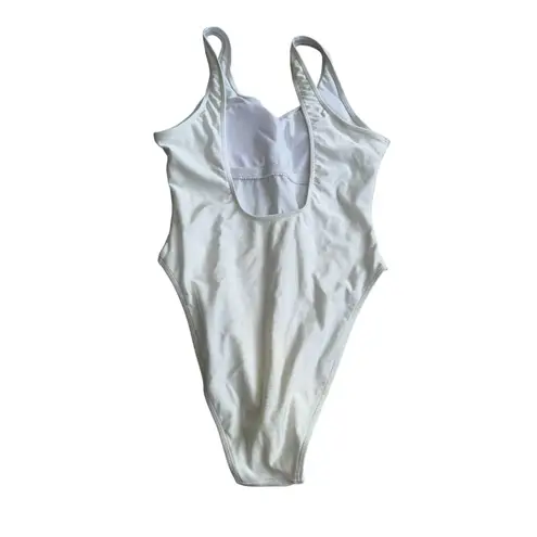 None WIFE OF THE PARTY Bride White Bachelorette Party Bathing Suit Swimsuit Size M