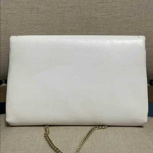 Vintage White Leather Shoulder/Crossbody Purse