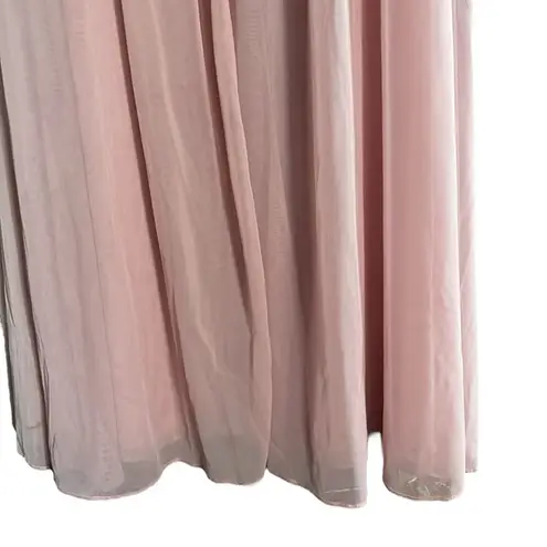 Camille La Vie flowered one shoulder gown