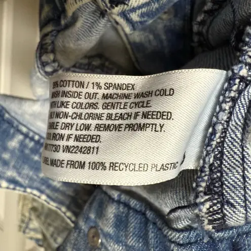 Mossimo Women's Acid Washed Blue Denim Jacket Size XL Blue