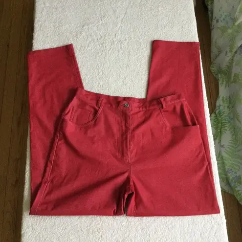 Doncaster Red Jeans Stretch Denim Pants Chambray - Size 12 Petite