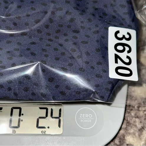 ALLFENIX Women’s Size S Navy Blue Black Dots Adjustable Racerback Sports Bra