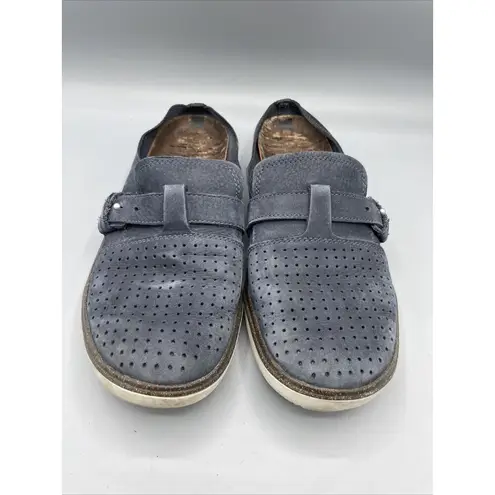 Merrell Blue Suede Leather Mule Slip On Shoes Comfort Womens Size 9