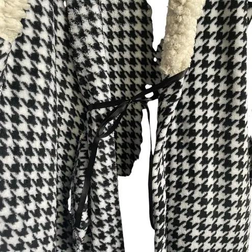 Just Love Women Belted Robe L Houndstooth Plush Cozy Warm Leisure Lounge Mdi New