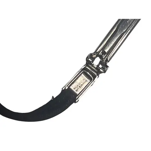 Antique Art Deco WORKING CYMA Tacy Trench Wind Up Watch Time Piece Black Cord Silver