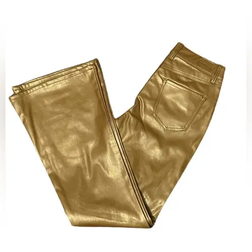 Dollhouse Faux-Leather Flare Pants