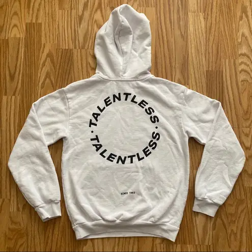 Talentless NEW  WOMENS CIRCLE LOGO WHITE HOODIE SZ MEDIUM