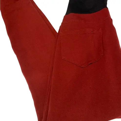 Liverpool Jeans Company Red and Black Ankle Cropped Maternity Jeans Size 0