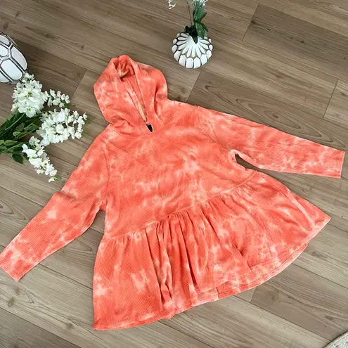 Lane Bryant NEW Orange Waffle Babydoll Top