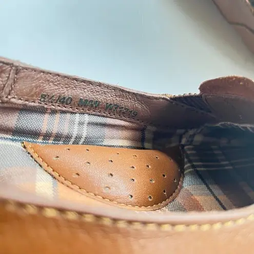 Born Womens Brown Leather Loafers Slip Ons Boat Shoes Comfort Size 8.5 S…