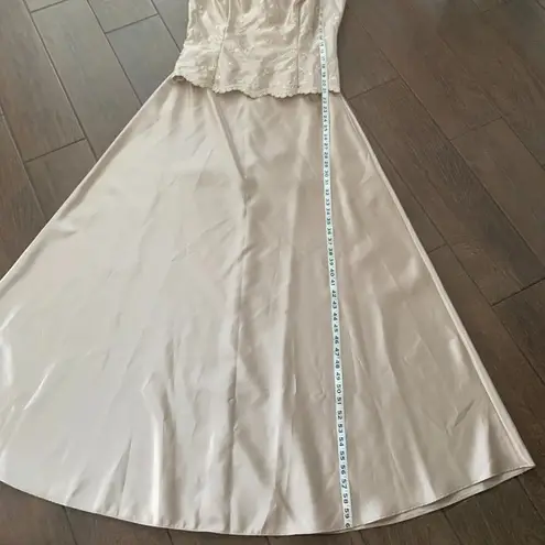 Vintage Champagne Scott McClintock Two Piece Formal Dress sz 10