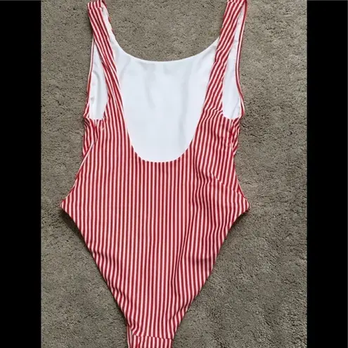 Wildfox New.  red stripe swimsuit. Small. Retail $178