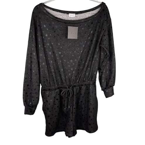 Le lis  Collection Romper Black Stars Large Pockets Off Shoulder New - Image 11