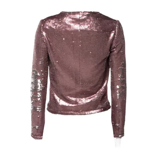 Maje pink sequin fully lined blazer jacket sz 36 xs small