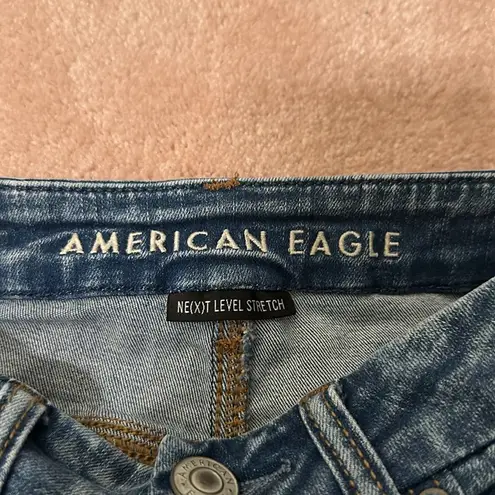 American Eagle  Curvy High Rise Shortie Denim Shorts