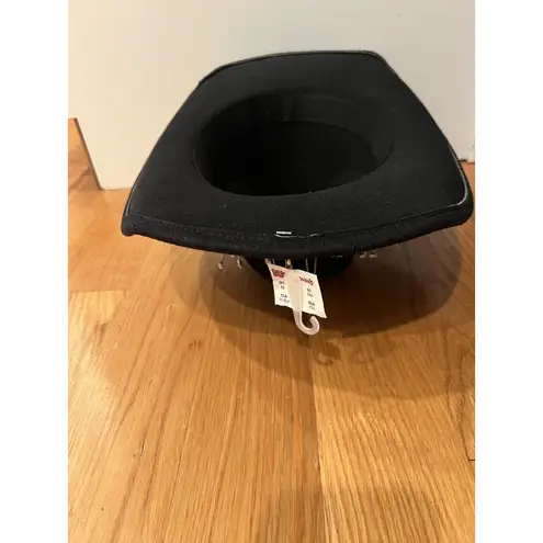 Rhinestone Fringe Hat Cowboy Fitted Womens One Size Black Cowgirl Bling