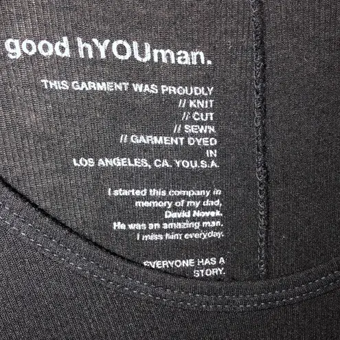 Good hYOUman . size small black shark bite top