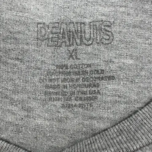 Peanuts Snoopy Graphic Tee Short Sleeves Text Stay Cool Gray T