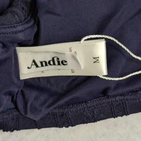 ANDIE Belmar Top Navy Blue Bikini Triangle Swimwear Bathing Suit Twisted M New