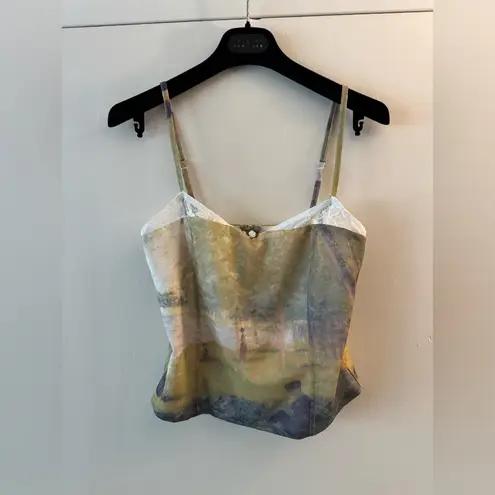 Edikted Picture Perfect Lace Bra Top with famous George Seurat painting medium