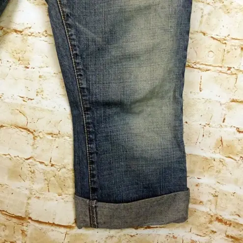 Abercrombie & Fitch  Y2K VTG Women Straight Rolled Cuff Crop Jeans Button Fly 4R